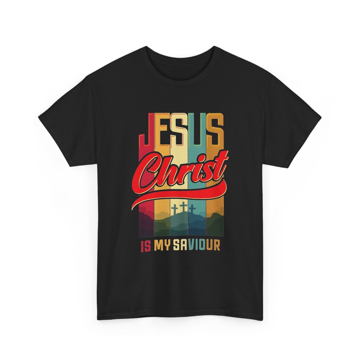 Jesus Christ Is My Saviour – Retro Christian Faith Graphic T-Shirt