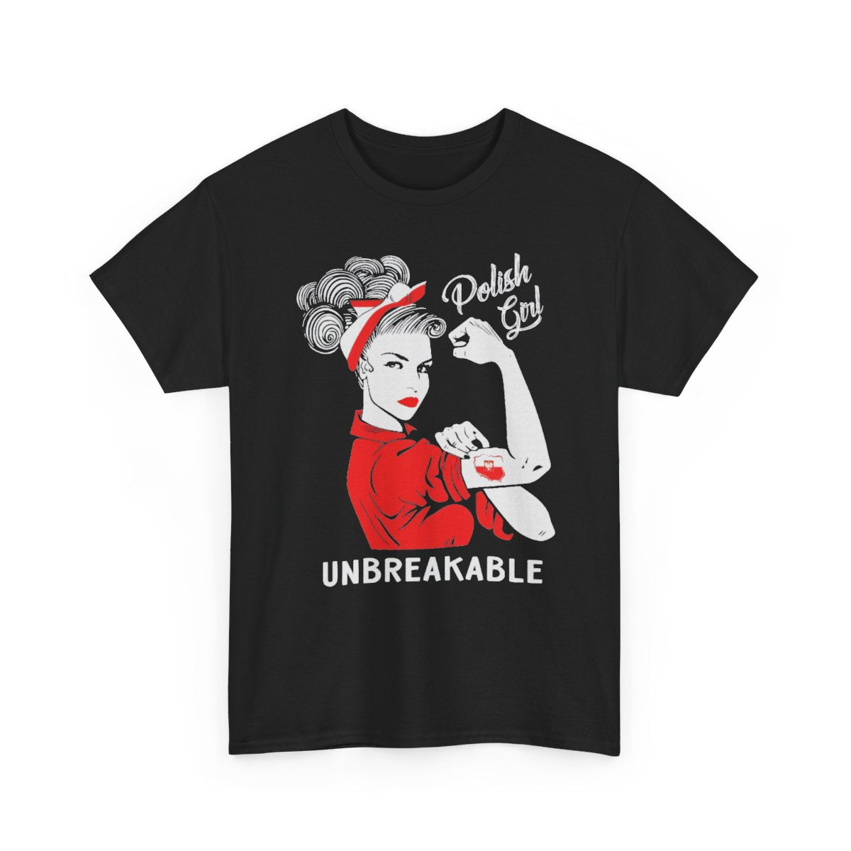 Polish Girl Unbreakable – Strong Woman Heritage Pride Graphic T-Shirt