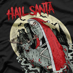 Retro Horror Christmas Santa with a Chilling Twist T-Shirt