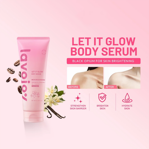 2 Pcs Lavojoy Let It Glow Black Opium Body Serum Brightening Moisturizing Lot