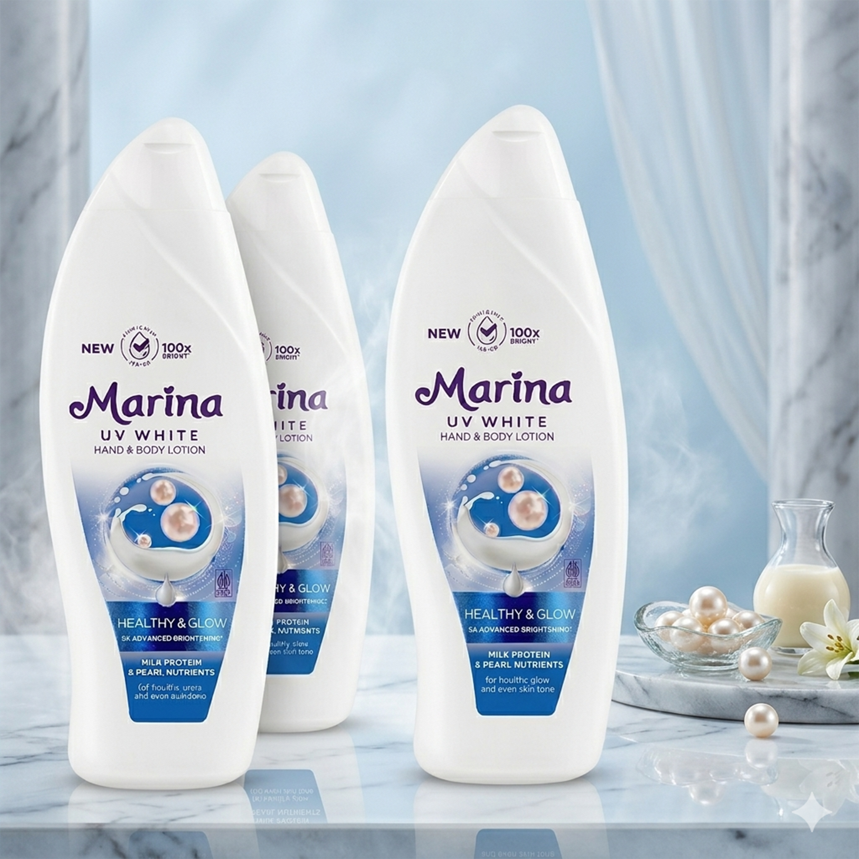 Marina UV White Healthy & Glow Hand Body Lotion (3-Pack)