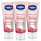 3PCS Vaseline Firm & Glow Gluta Vitamin Youthful Serum AHA Pro-Retinol 180ml