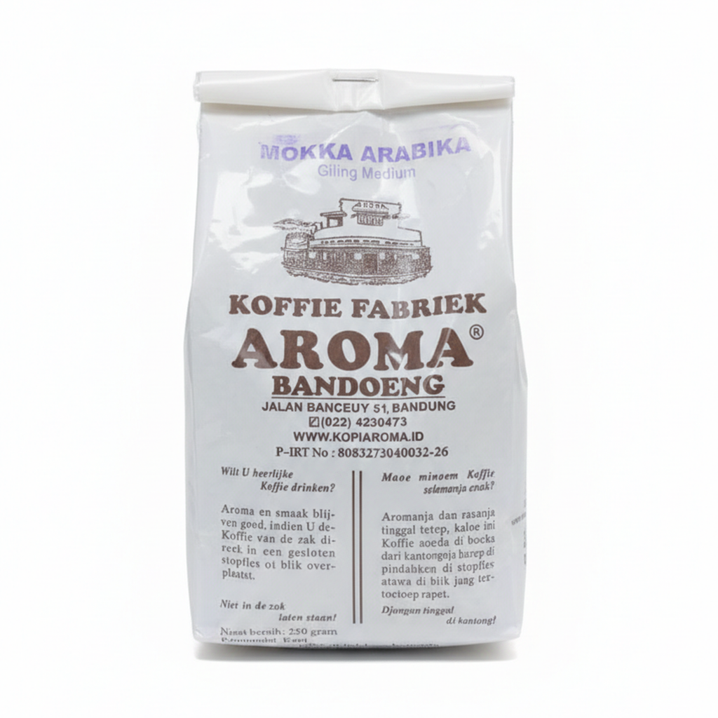 Kopi Aroma Bandung Mokka Arabica Coffee Beans 500g – Premium Whole Bean Coffee