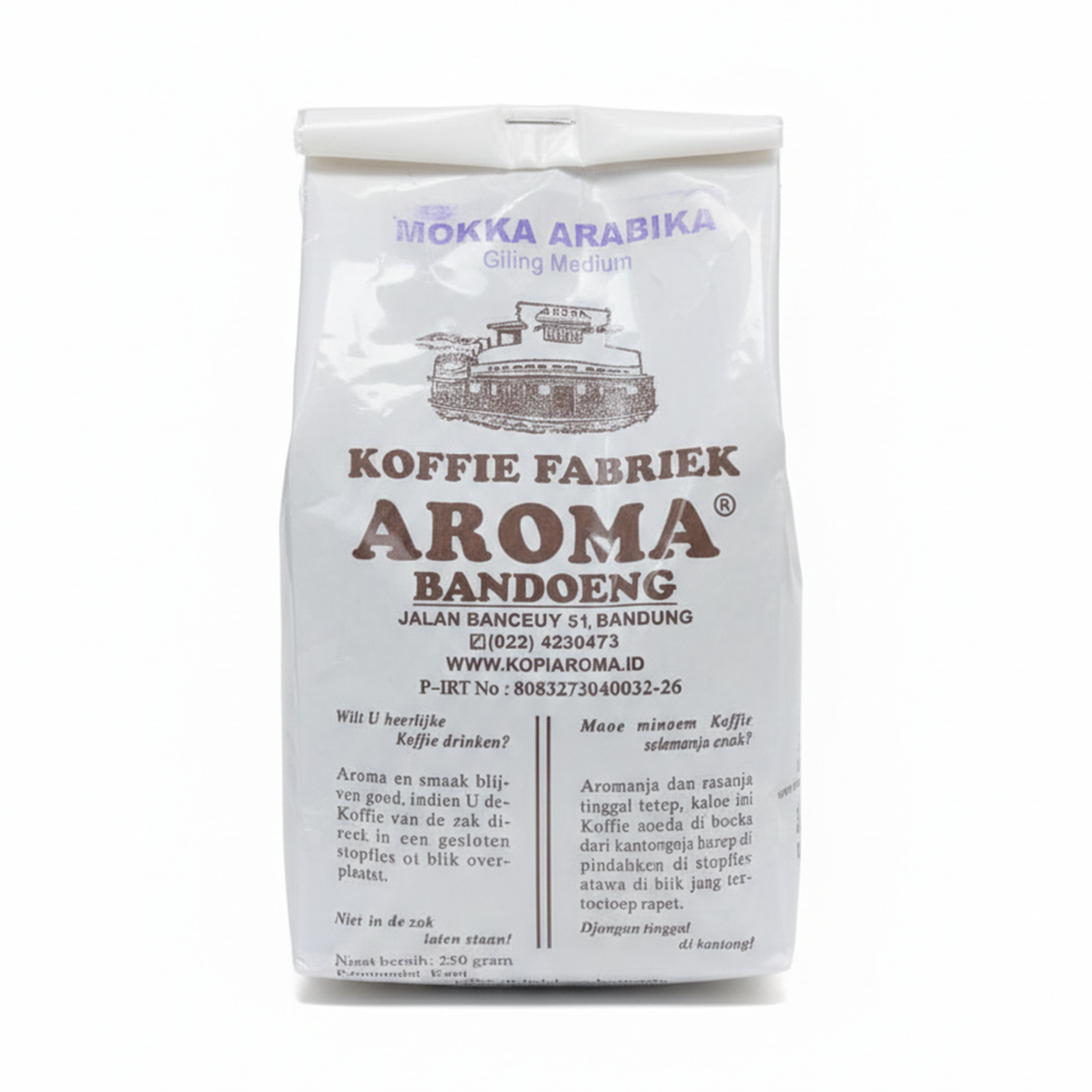Kopi Aroma Bandung Mokka Arabica Coffee Beans 500g – Premium Whole Bean Coffee