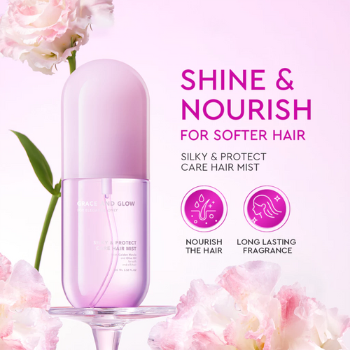 3Pcs Grace and Glow Silky Protect Care Hair Mist Perfume Spray for Dry Split Ends