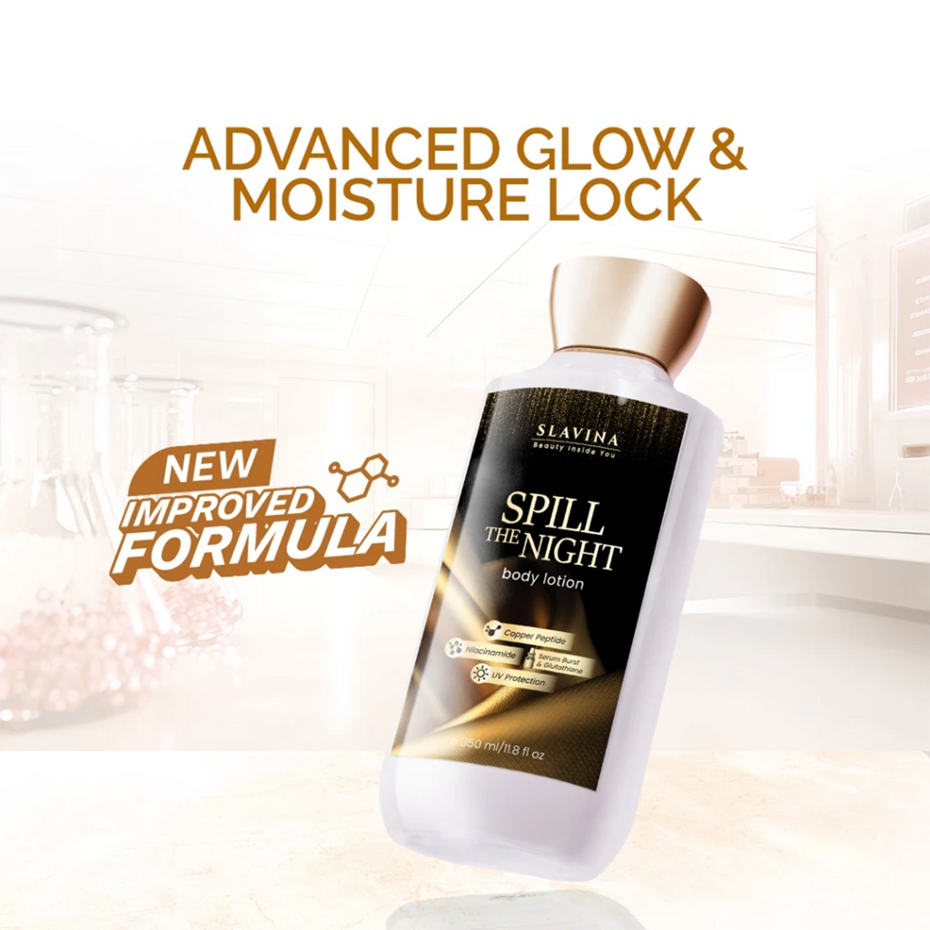 SLAVINA Spill The Night Body Lotion 350ml Whitening Moisturizing Serum