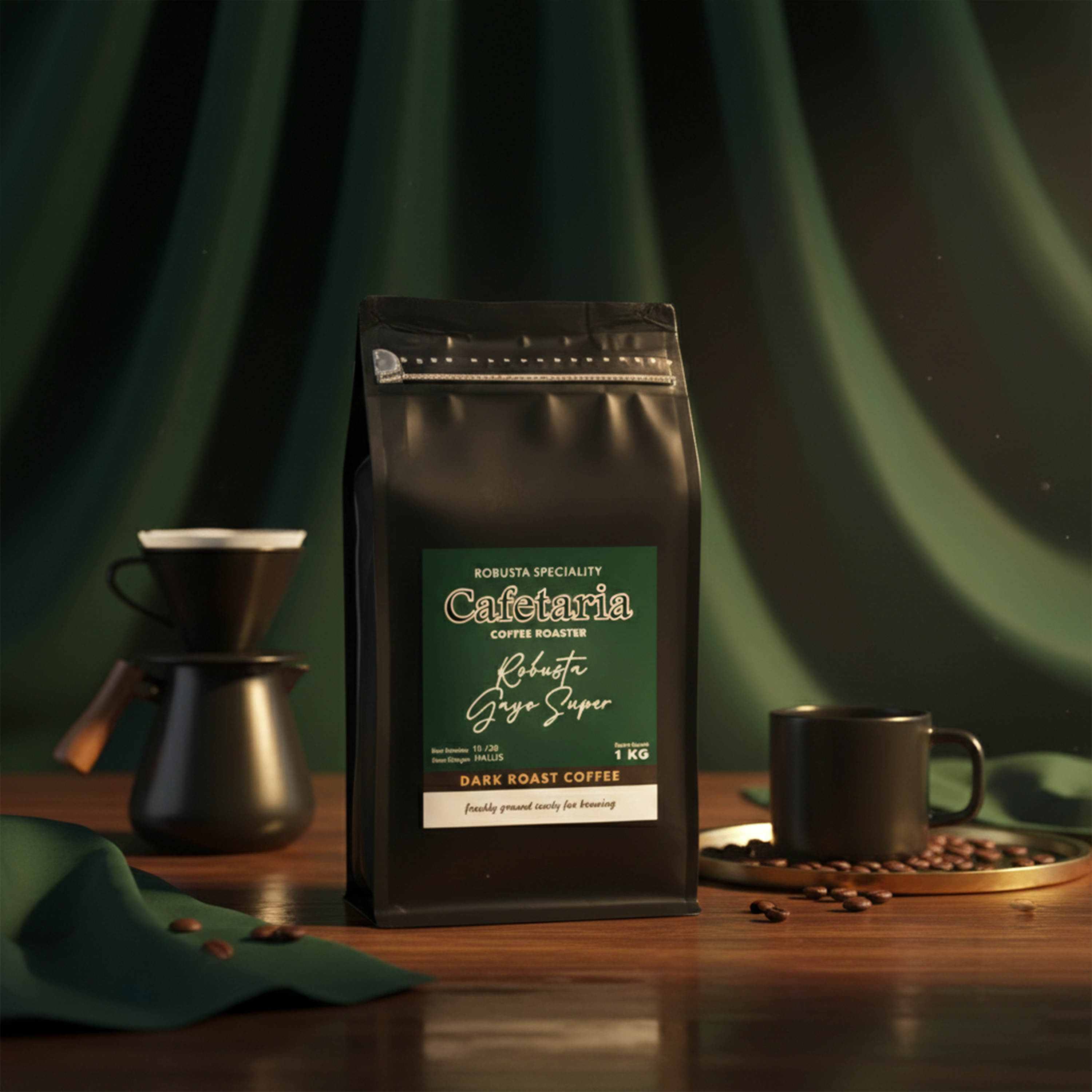Robusta Aceh Gayo Coffee 1kg – Fresh Roasted Premium Coffee Beans by CAFETARIA