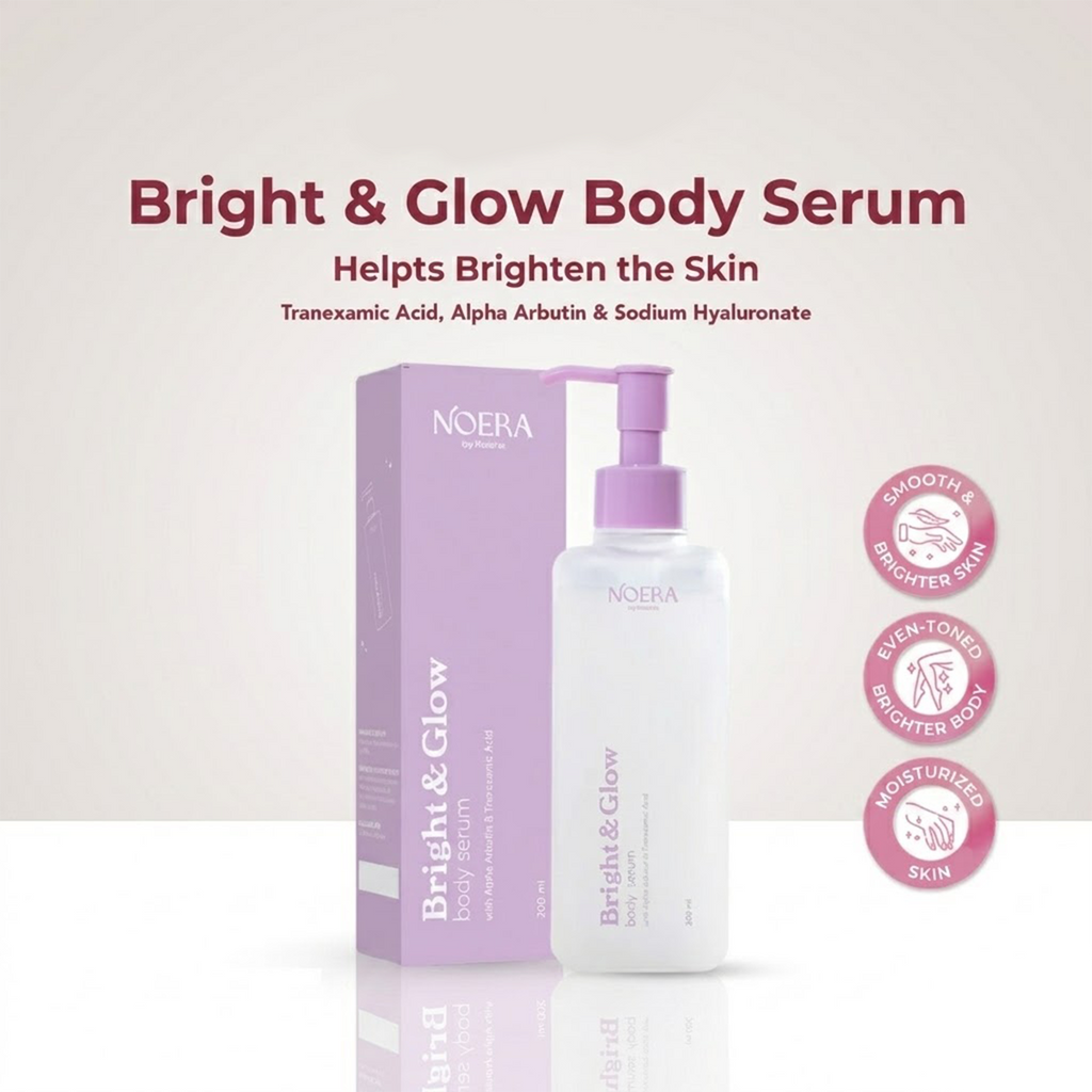 Noera Bright & Glow Body Serum 10X Extra Whitening Booster HB Anggur 100ml