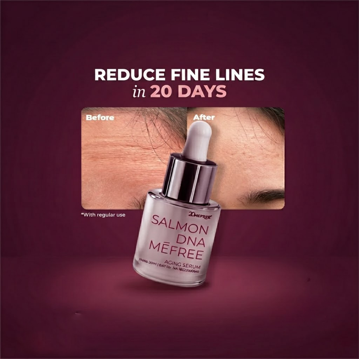 Mefree Salmon DNA Anti Aging Serum 20ml Wrinkle Repair Firming Skin Care Boost