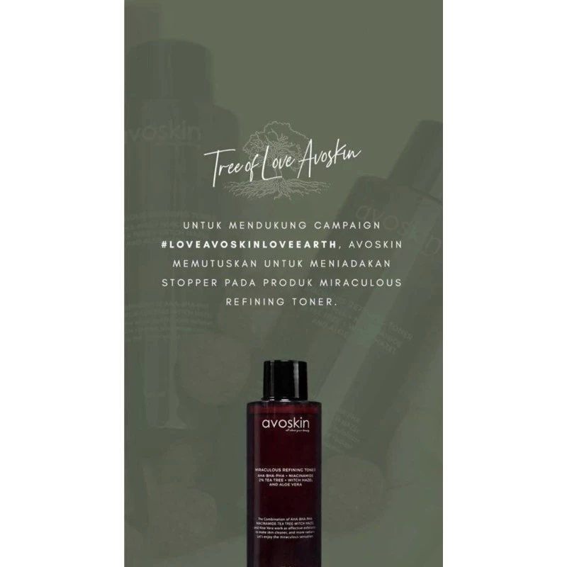 Avoskin Miraculous Refining Toner AHA BHA PHA PGA Exfoliating Toner 100ml