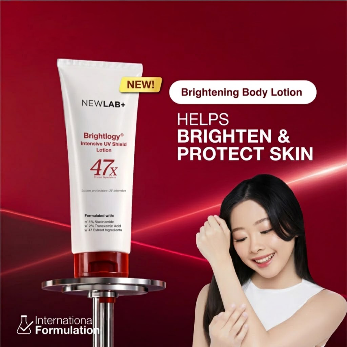 NEWLAB Brightlogy Intensive UV Shield Body Lotion Brightening Serum Moisturizer