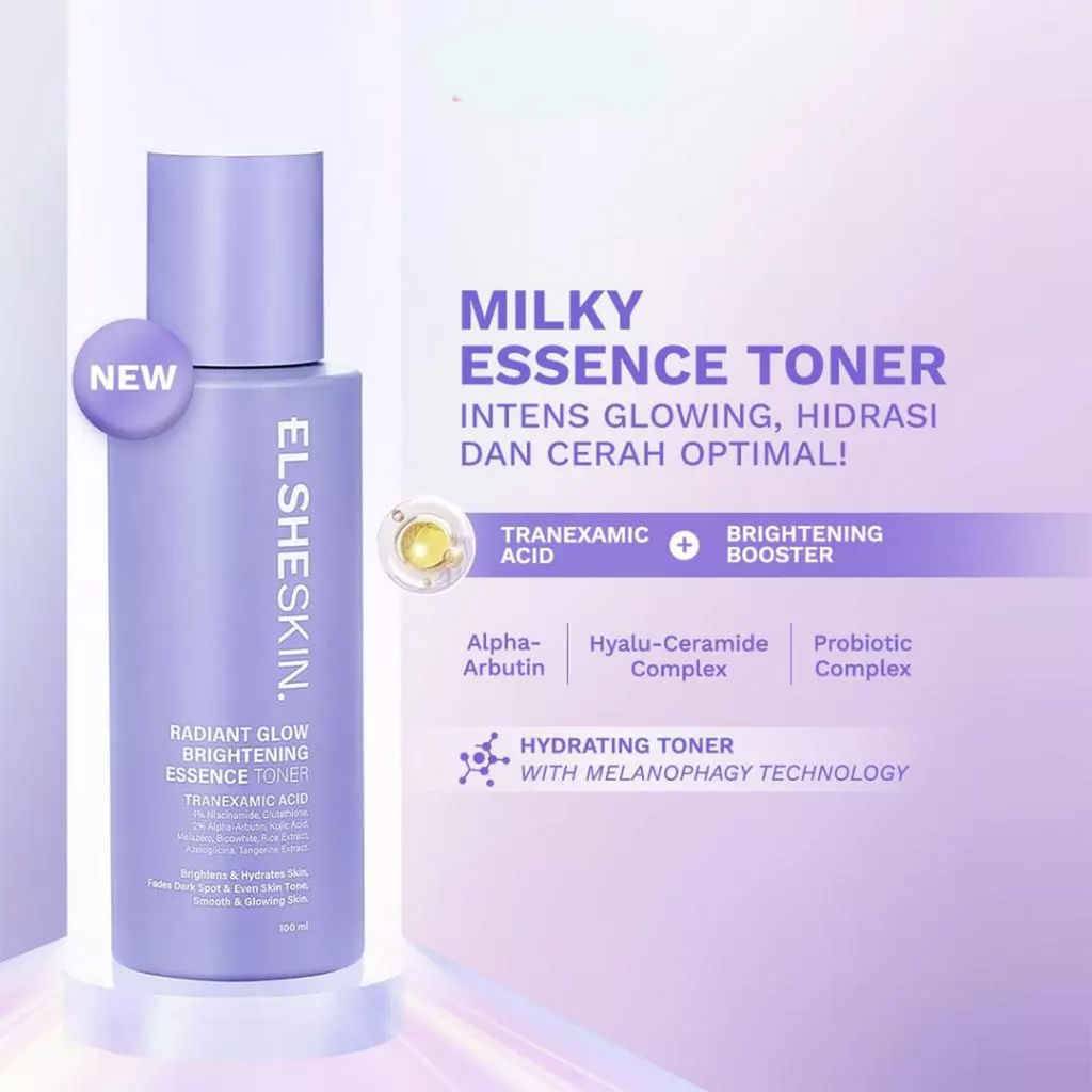 Elsheskin Radiant Glow Brightening Essence Toner 100ml Hydrating Face Toner