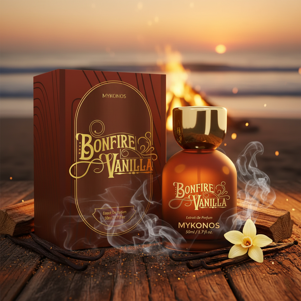 Mykonos Bonfire Vanilla Extrait de Parfum 50ml Luxury Fragrance