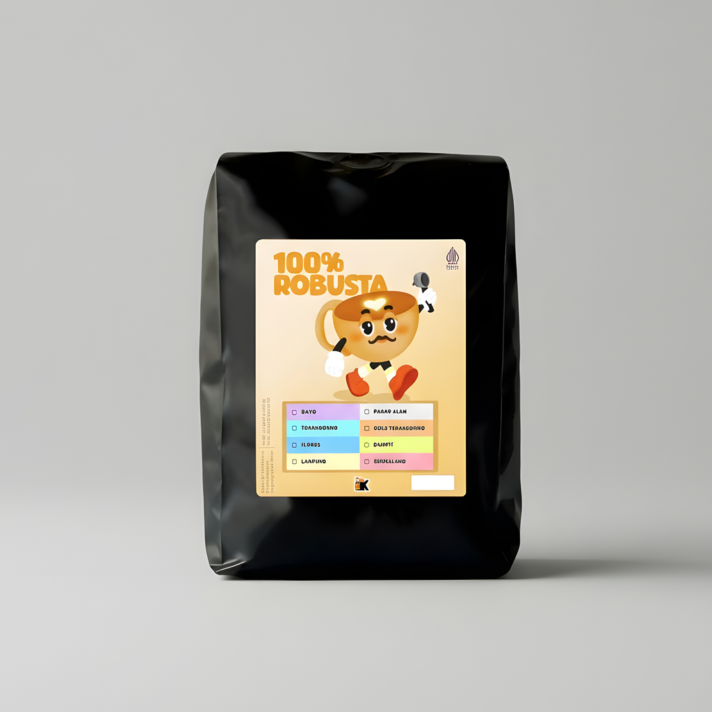 Kieta Roastery Robusta Espresso Coffee 1kg – Temanggung Roasted Beans for Milk-Based Coffee