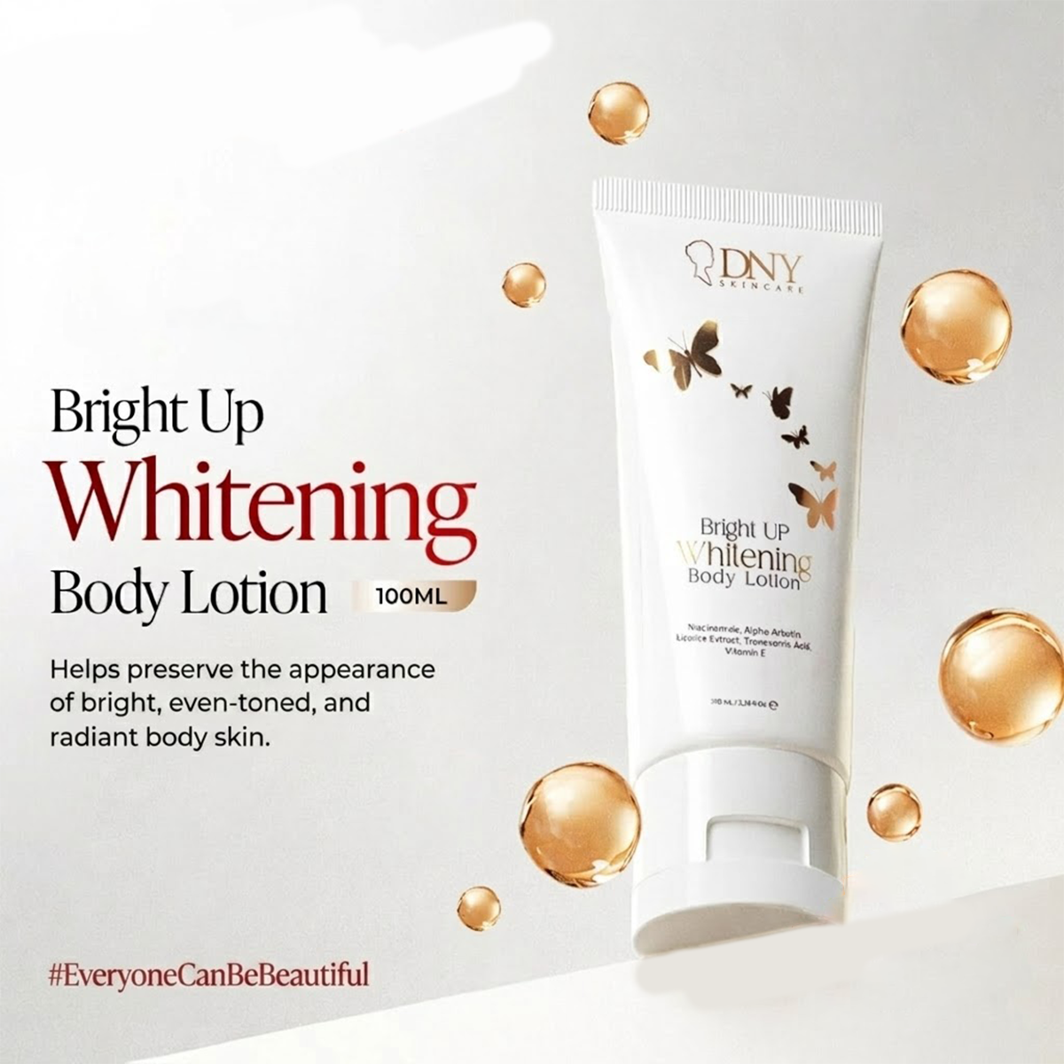 DNY Skincare Bright Up Whitening Body Lotion Moisturizing & Brightening Skin