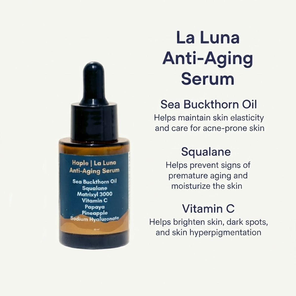 HAPLE La Luna Anti Aging Serum 30ml Firming Brightening Face Serum