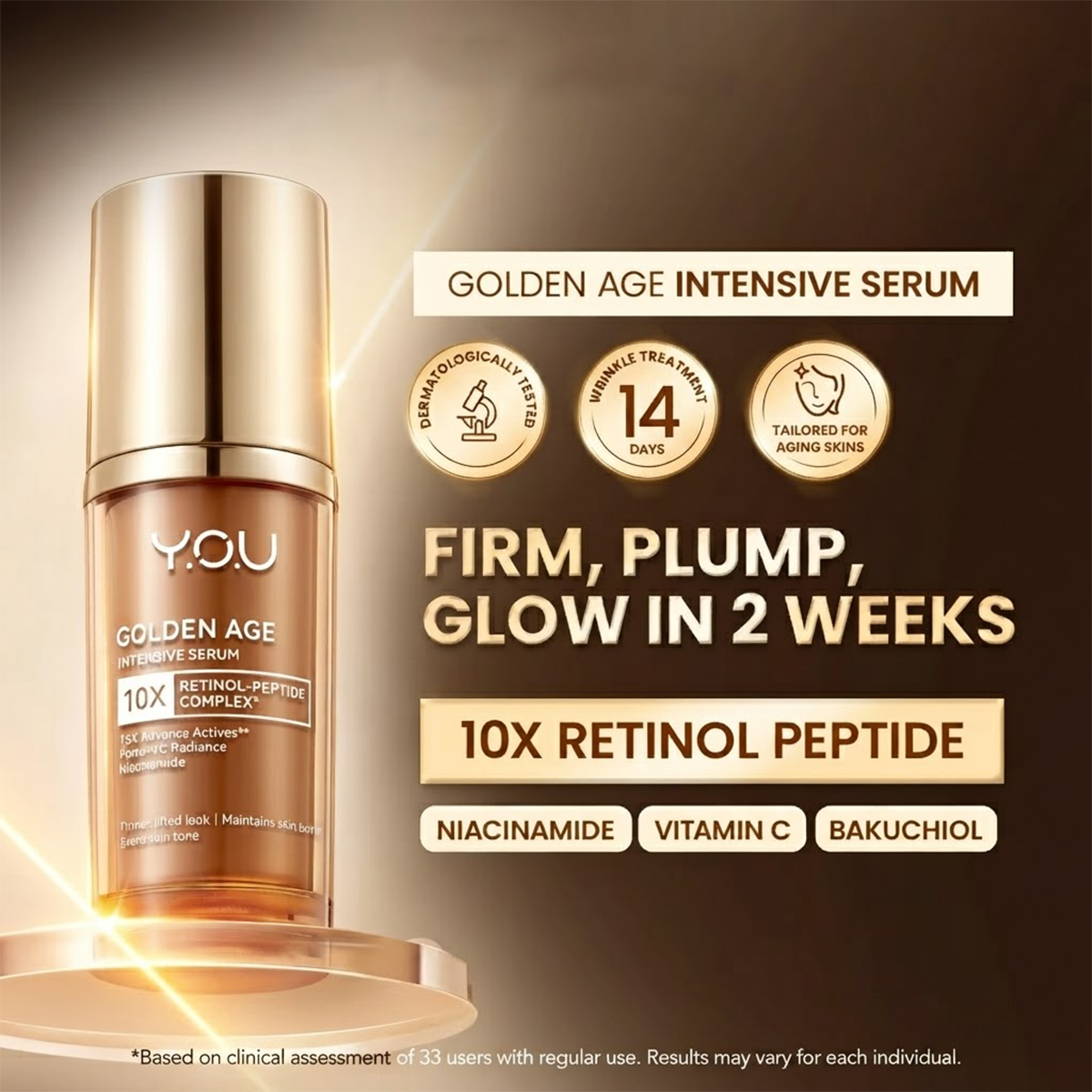 YOU Golden Age Intensive Serum Anti-Aging Bakuchiol Pro-Retinol Face Serum