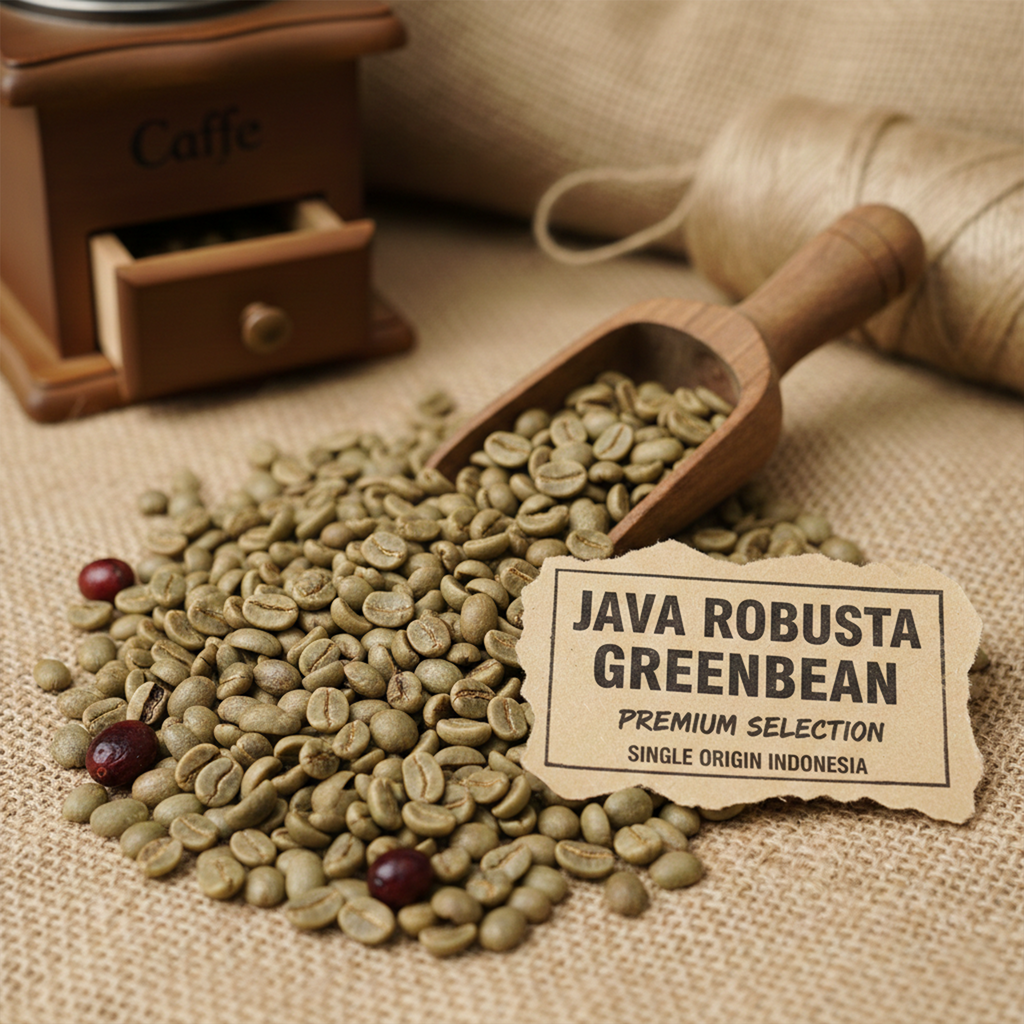 Java Robusta Green Coffee Beans 1kg – Raw Unroasted Whole Coffee Beans