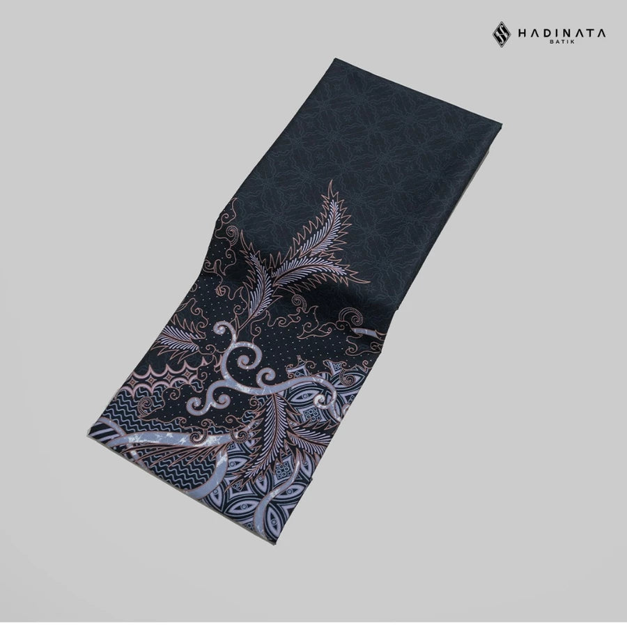Hadinata Premium Superfine Cotton Batik Fabric Datura Black – 3 Meter Fabric