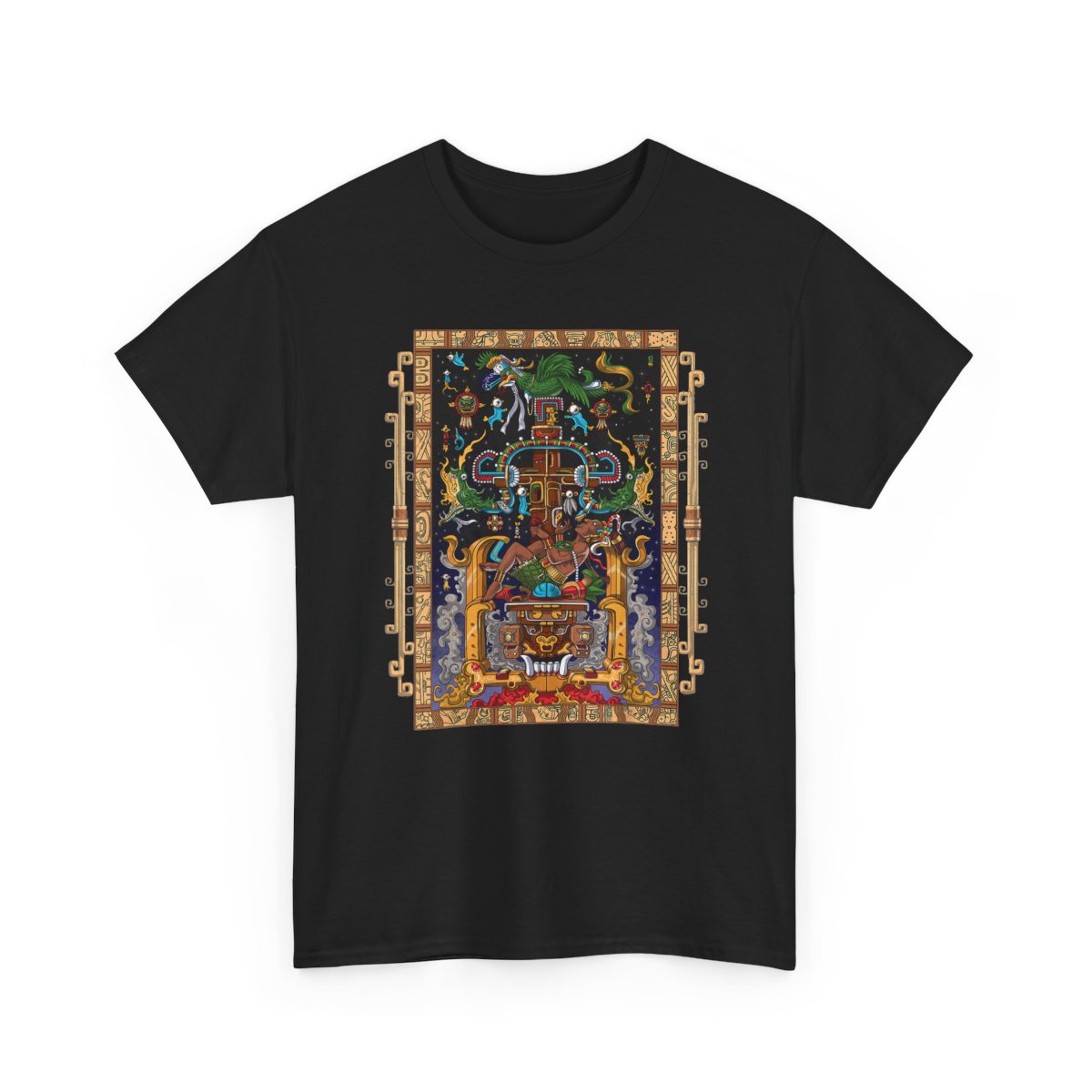 King Pakal – Sarcophagus Lid Mayan Mythology World Tree Graphic T-Shirt