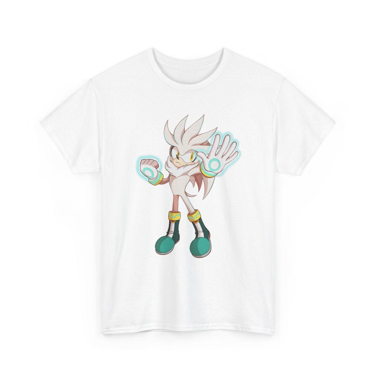 Silver the Hedgehog – Psychokinesis Pose Sonic Gaming Graphic T-Shirt