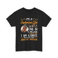 I'm A September Girl Black Women Virgo Libra Birthday T-Shirt