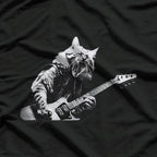 Rock Cat Funny Guitar Playing Cat Shredding the Strings T-Shirt