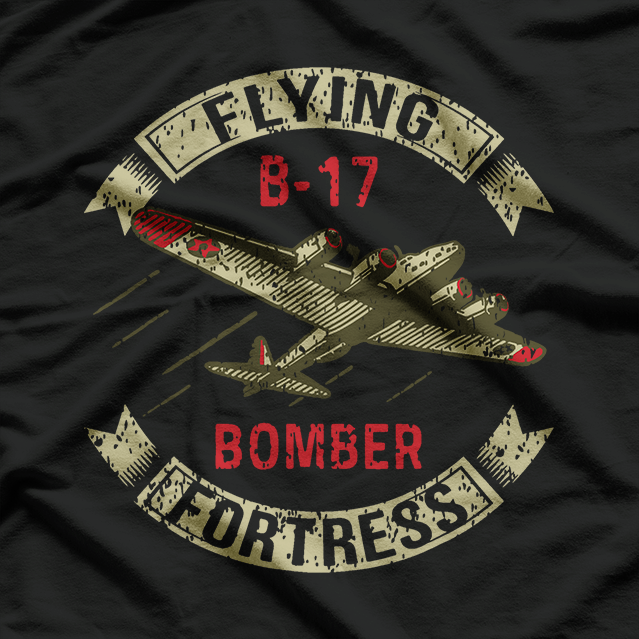 B17 Heavy Bomber WW2 Plane Aircraft USA Flag Veteran Pilot T-Shirt