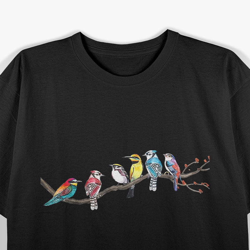 Cute Colorful Watercolor Birds, Essential T-Shirt