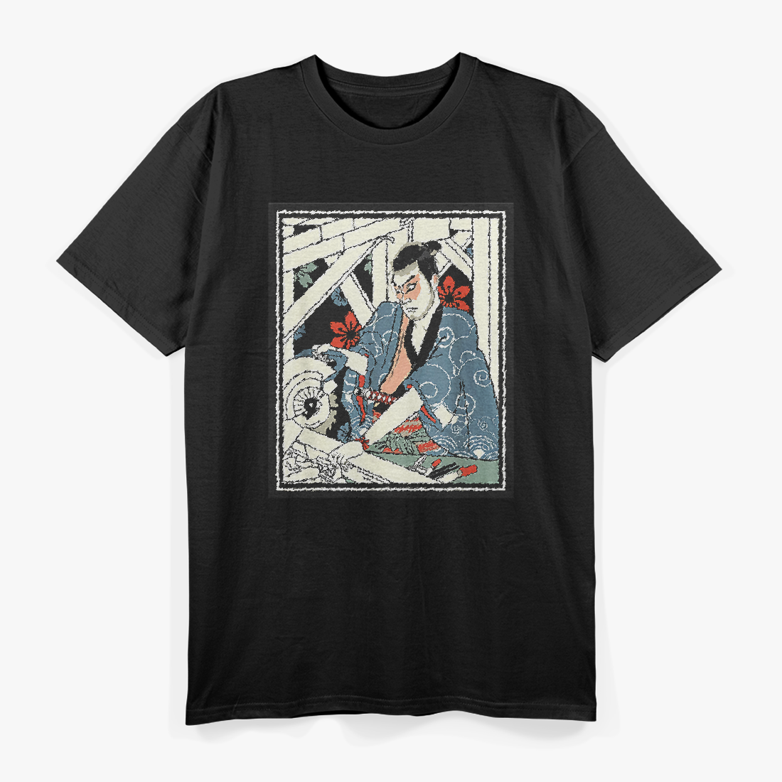 Carpenter Japanese Samurai Warrior Armor Sword Fighter Mask T-Shirt