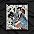 Carpenter Japanese Samurai Warrior Armor Sword Fighter Mask T-Shirt