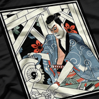Carpenter Japanese Samurai Warrior Armor Sword Fighter Mask T-Shirt