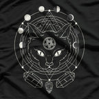 Moon Phases and Cat Pagan Witch, Wicca, and Mystical Symbolism T-Shirt
