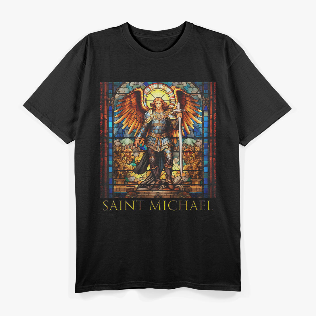 Saint Michael the Archangel Defender Against Evil T-Shirt
