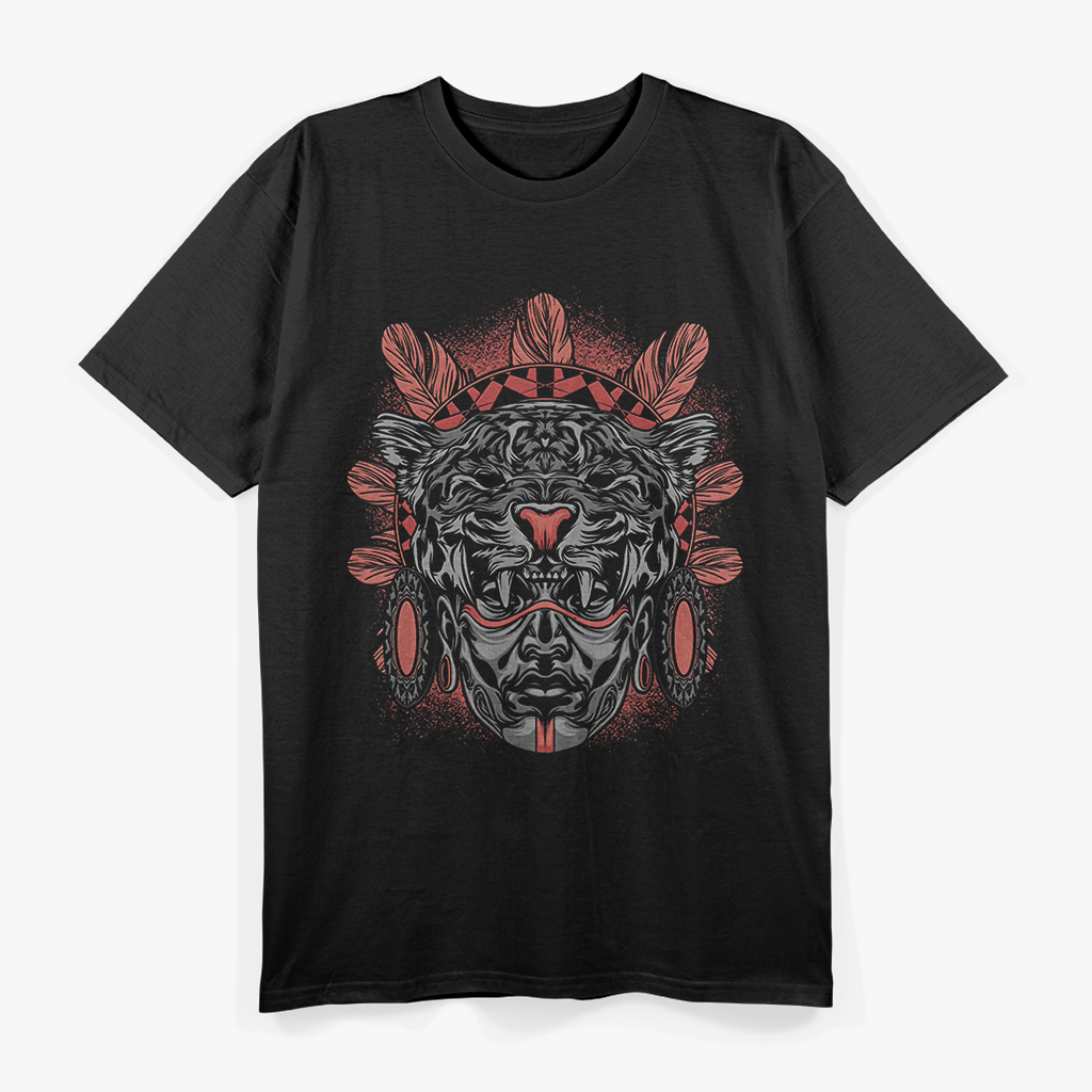 Aztec Jaguar Warrior Ancient Legend of Native Mexican Mythology T-Shirt