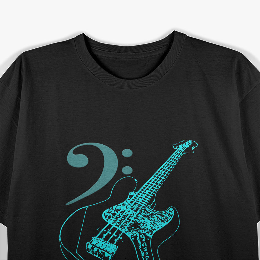 Bass with Clef Neon for Bassists & Bass T-Shirt