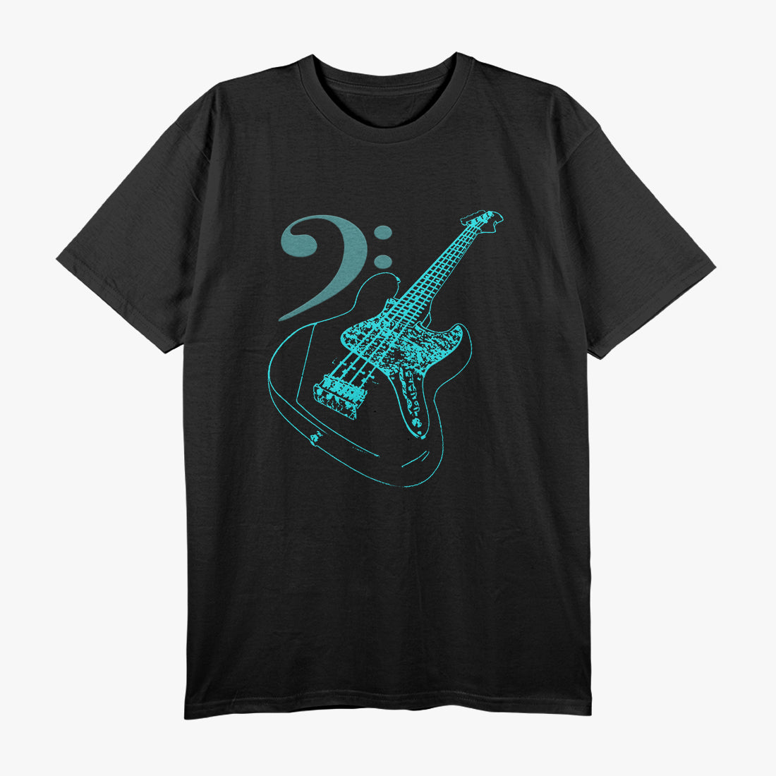 Bass with Clef Neon for Bassists & Bass T-Shirt