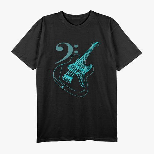 Bass with Clef Neon for Bassists & Bass T-Shirt