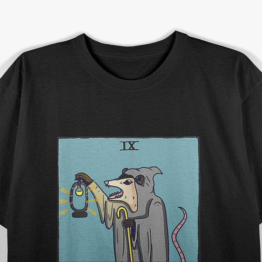 Funny Possum Tarot Card A Playful Twist on Mystical Symbolism T-Shirt