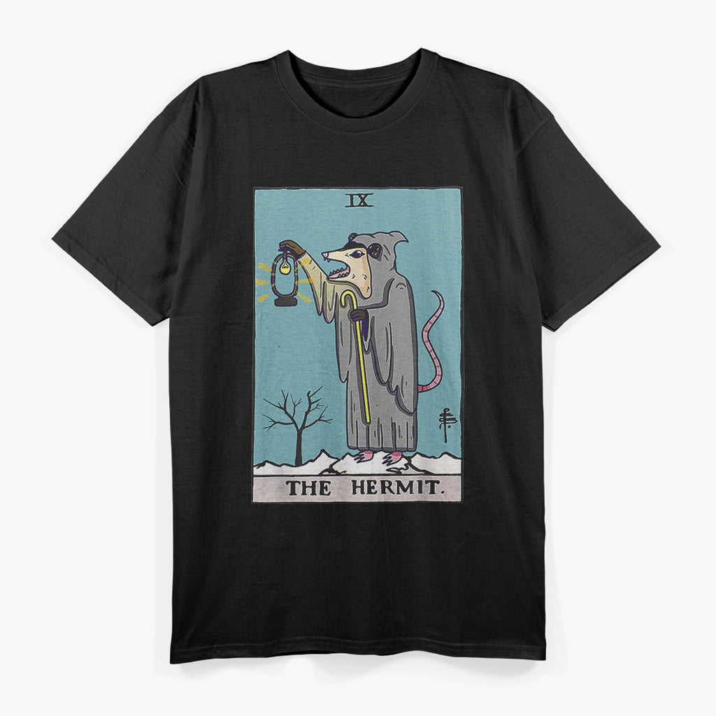 Funny Possum Tarot Card A Playful Twist on Mystical Symbolism T-Shirt