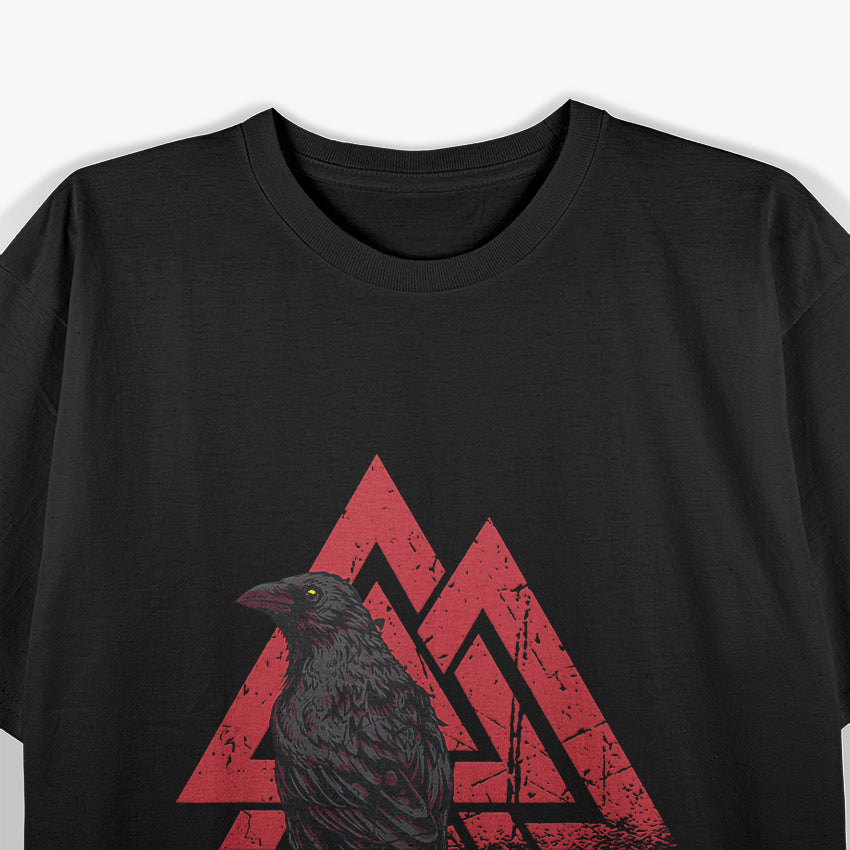 Norse Mythology: The Raven - Symbol of Odin and Viking Wisdom T-Shirt