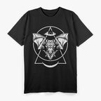 Occult Bat Pastel Goth, Gothic Wicca Witchcraft, and Creepy Moon Aesthetic T-Shirt