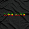 One Love Rasta Reggae Music Rastafarian Lover Jamaica Peace T-Shirt