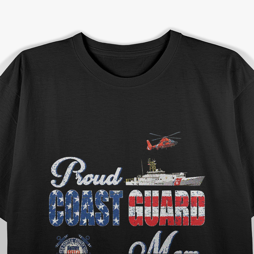 Proud Coast Guard Mom, US Coast Guard Veteran Military T-Shirt