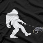 Funny Retro Bigfoot Walking An Armadillo Lovers T-Shirt
