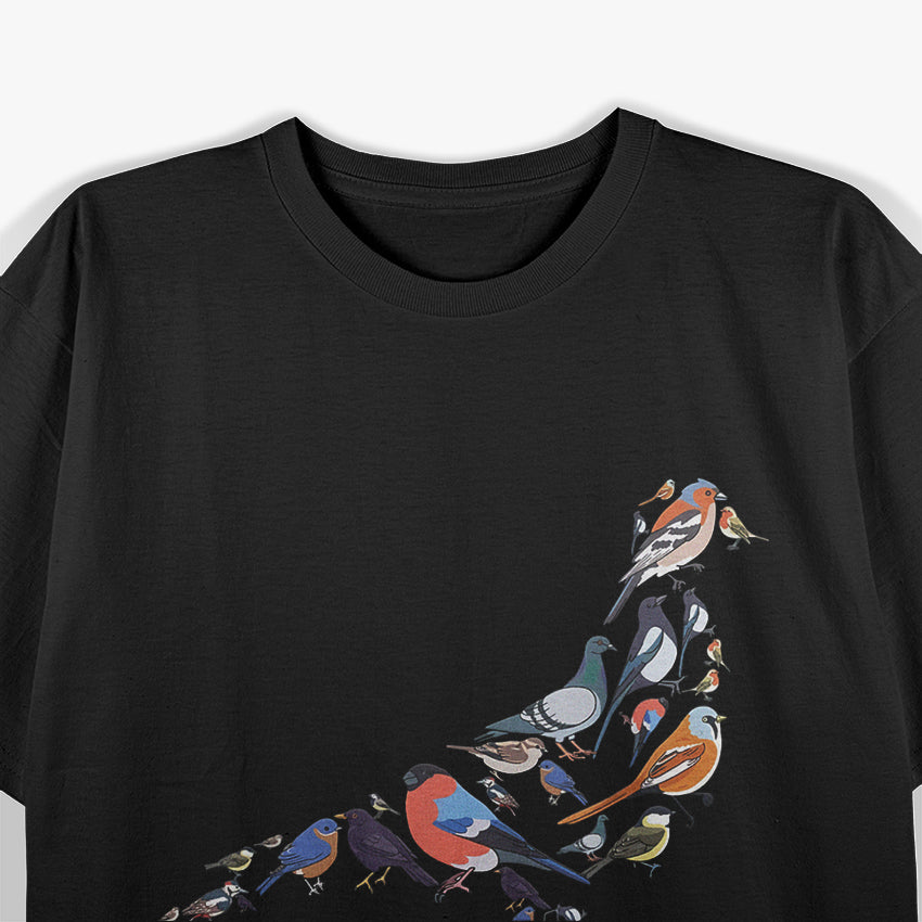 Different Birds Species Biology Types Birds Identification T-Shirt