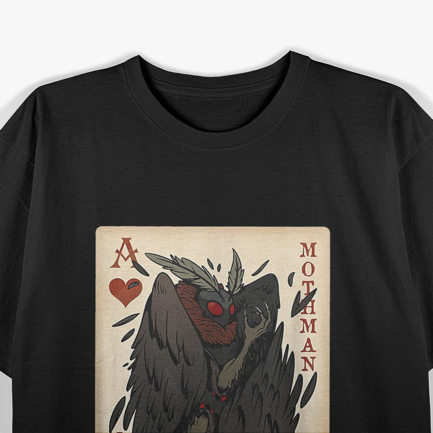 Mothman Playing Card The Legendary Cryptid of the Deck T-Shirt