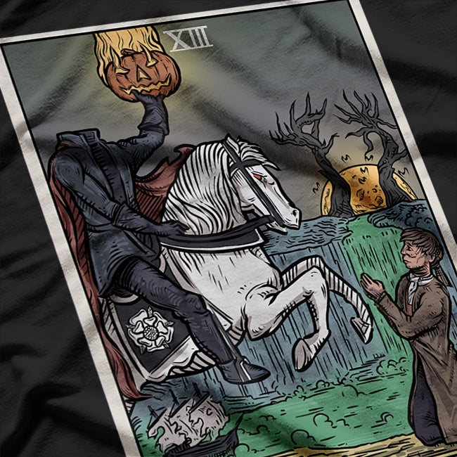 Death Tarot Card Headless Horseman - Spooky Gothic T-Shirt