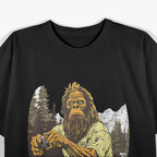 Funny Bigfoot Sasquatch Retro Outdoor Camping T-Shirt