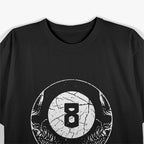 Billiard Pool Skull Eight Ball Design Great Gift T-Shirt